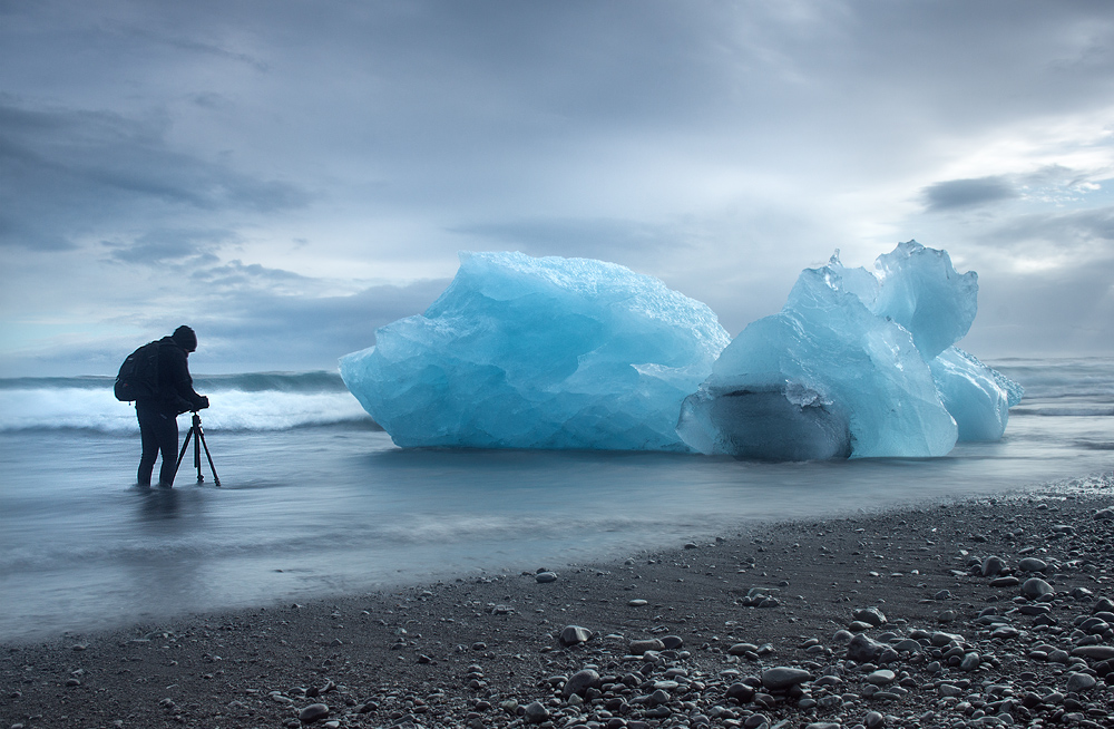 José Ramos landscape photographer from Portugal in Jokulsarlon Glacier Beach 2015
