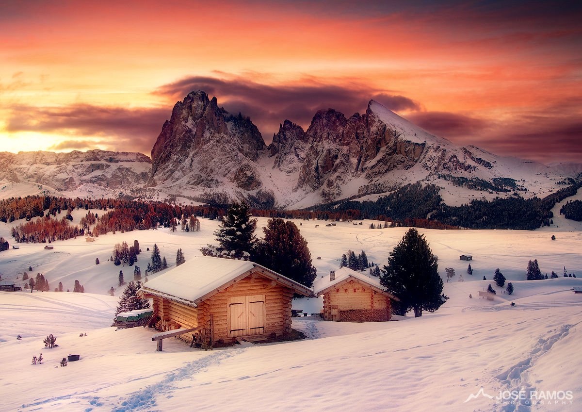 Sanctuary Alpe Di Siusi Winter Photo Dolomites Italy Jos Ramos 
