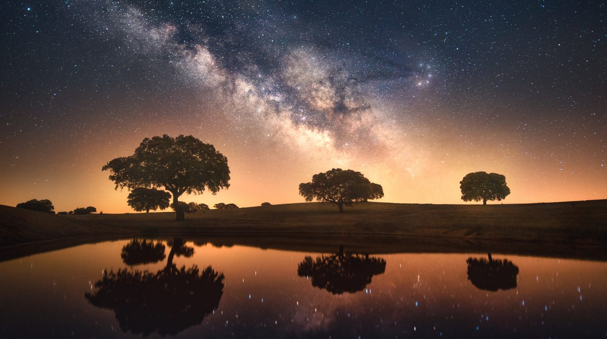 Milky Way landscape nigh photography Alentejo Portugal
